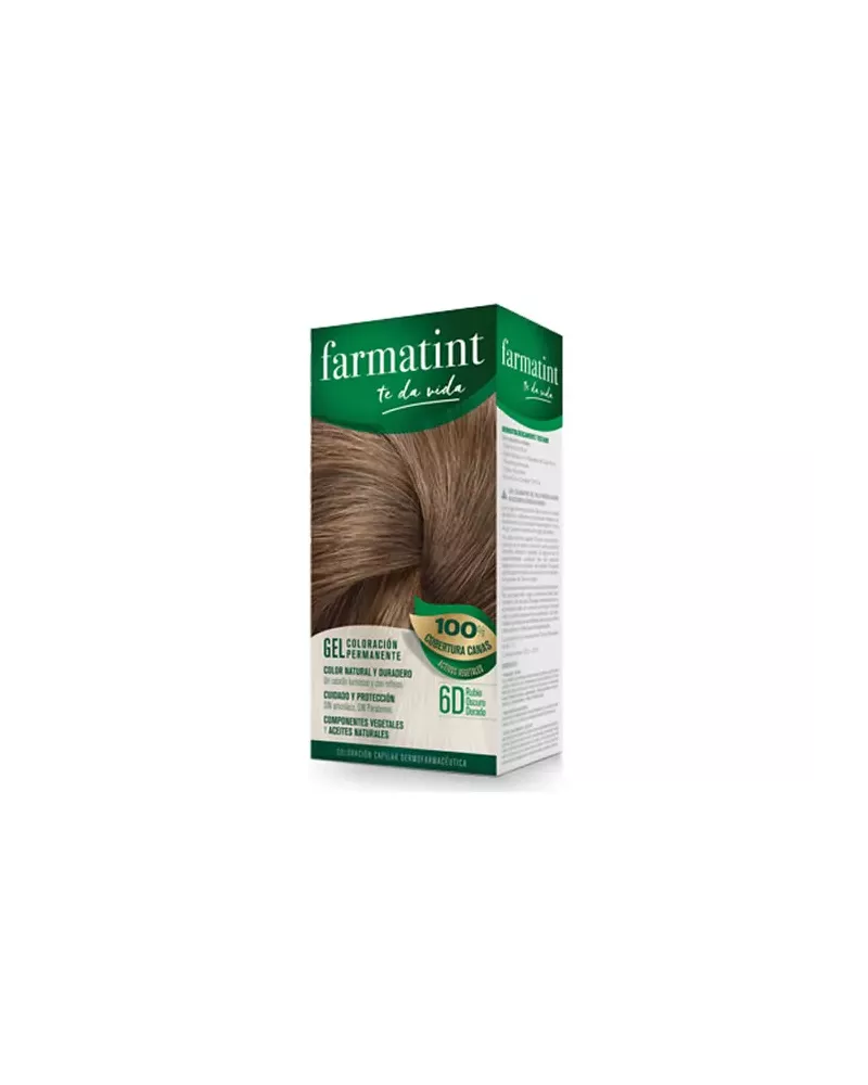 Farmatint Gel Coloration Permanent 6D Blond Doré Foncé 150ml