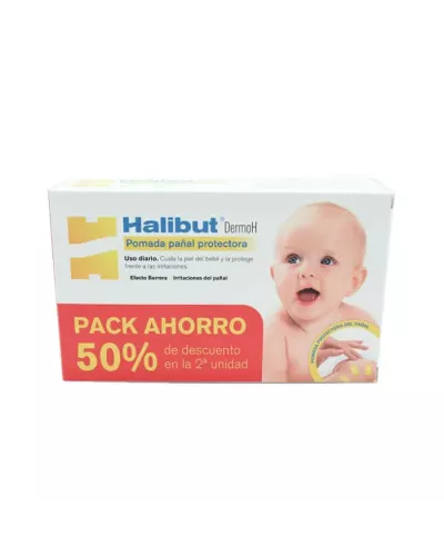 Halibut DermoH Pomada Protectora Pañal Duplo 2x45g
