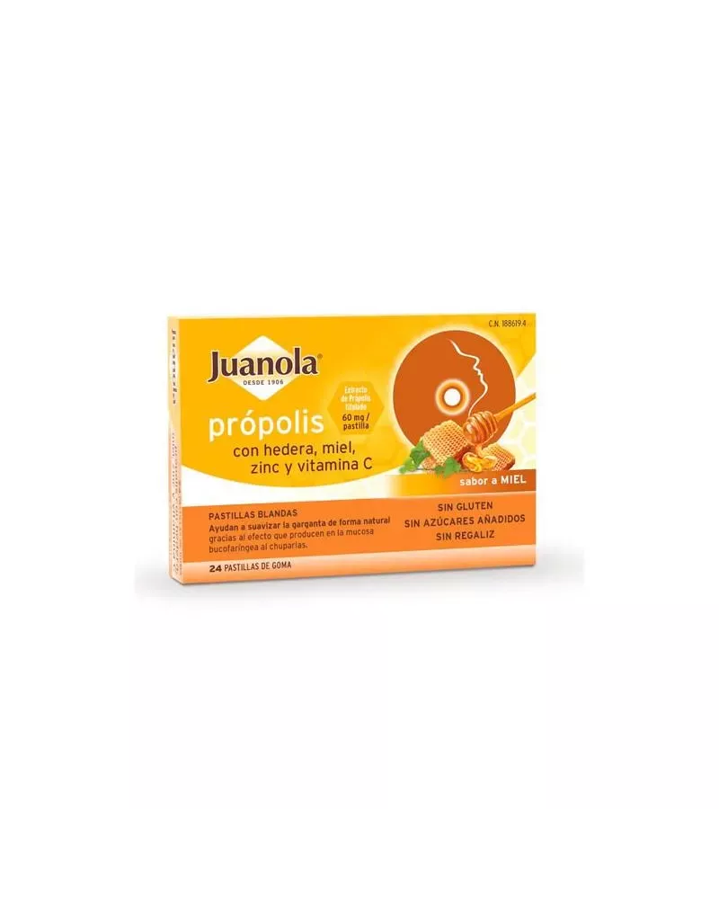 Juanola Própolis Hedera Sabor Miel 24 Pastillas