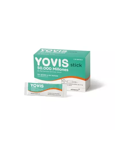 Yovis 10 Stick Bucodispensables 50.000 Millones Fermentos Activos