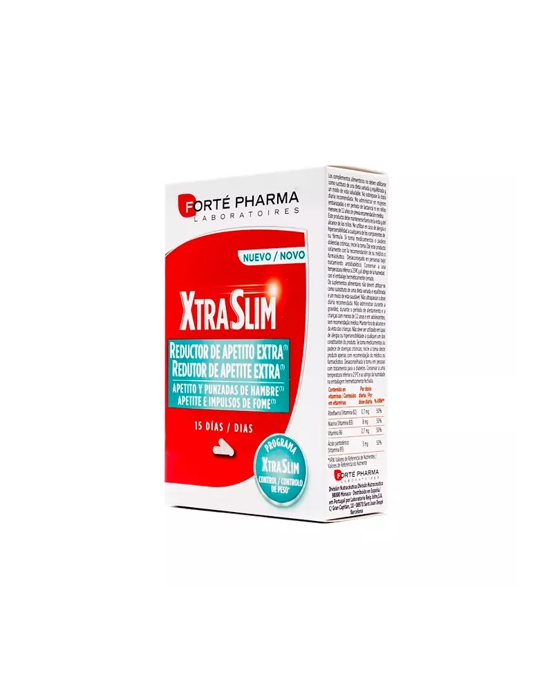 Forté Pharma Xtraslim Reductor De Apetito 60 Cápsulas