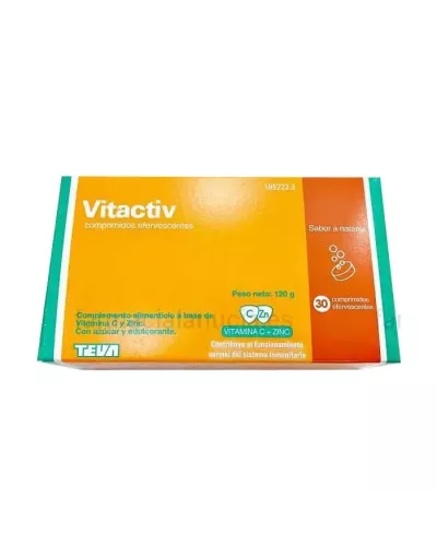 Teva Vitactiv 30 Comprimidos Efervescentes 120g