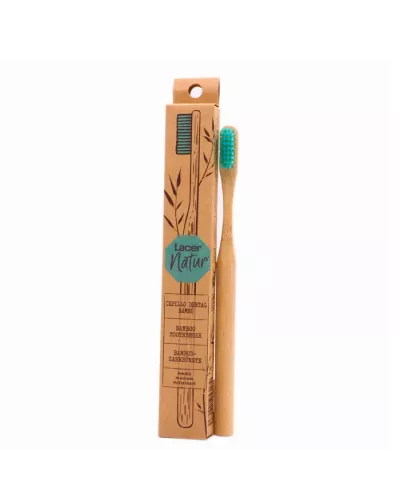 Lacer Natur Brosse à Dents Adulte Moyenne en Bambou 1U