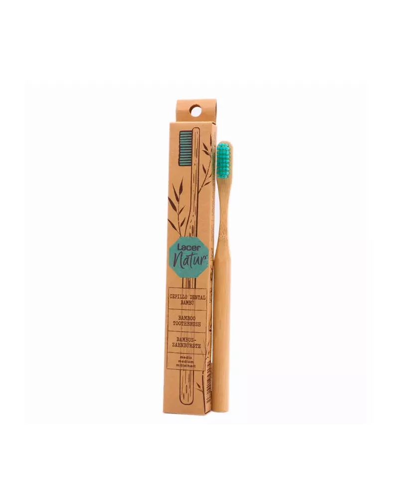 Lacer Natur Brosse à Dents Adulte Moyenne en Bambou 1U