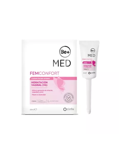 Be+ Crème Hydratante Vaginale Interne 8x6ml