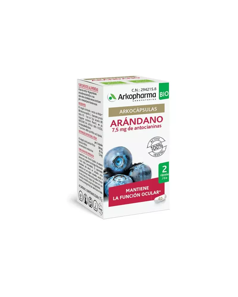 Arkopharma Arkocapsulas Bilberry Bio 40 Capsules