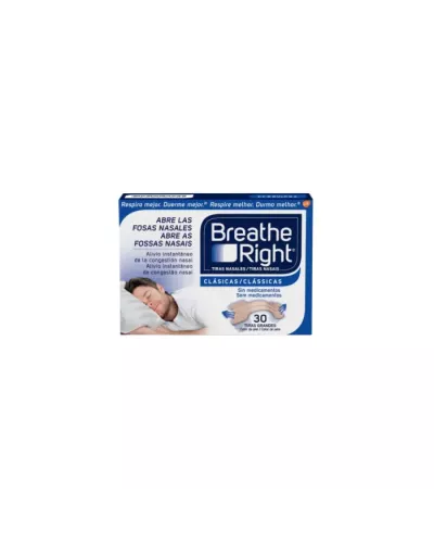 Breathe Right Tiras Nasales Grandes 30 Unidades