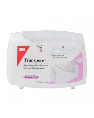 Ioox Transpore Esparadrapo Blanco 5 M X 2,5 Cm 3m