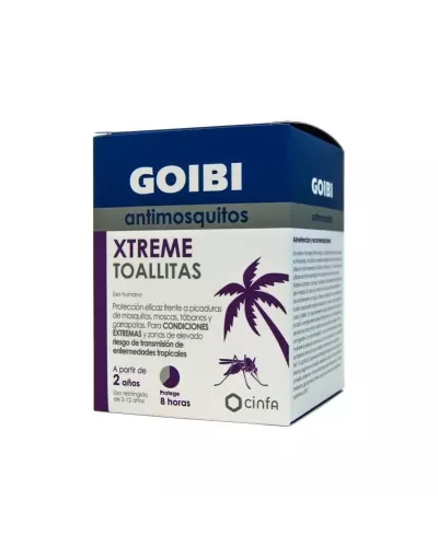 Goibi Xtreme Mosquito Repellent Wipes 16 Uts