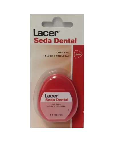 Lacer Seda Dental Con Cera, Flúor y Triclosán 50m