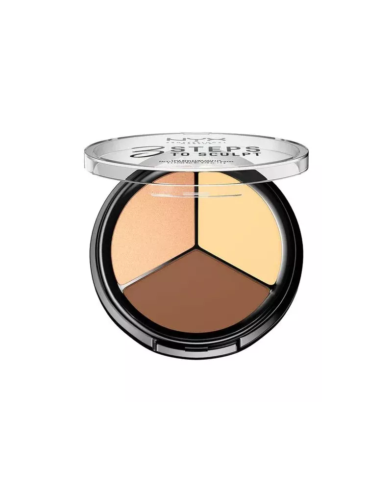Nyx 3 Steps to Sculpt Face Sculpting Palette Light 5g