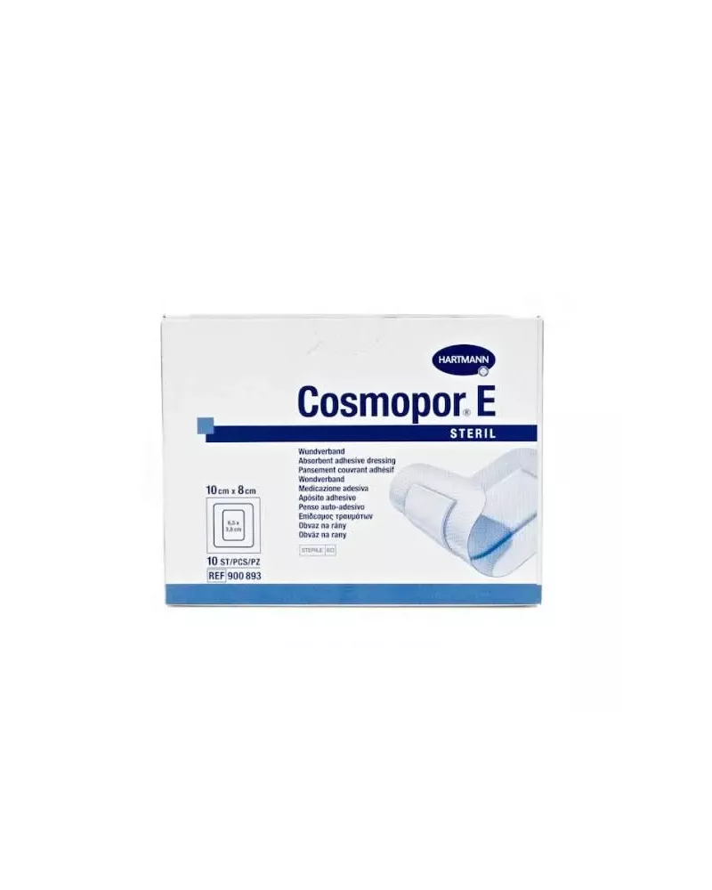 Hartmann Cosmopor E Steril Absorbent Adhesive Dressing 10X8cm 10 Units