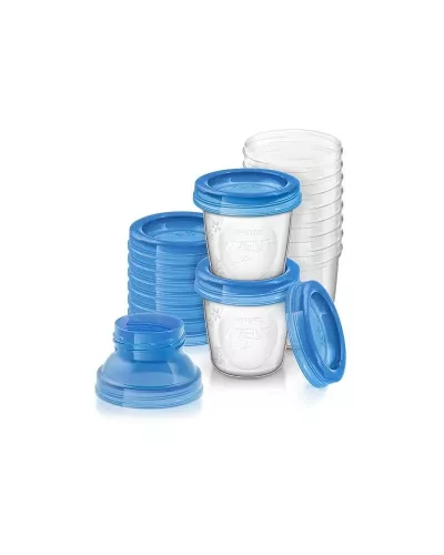 Avent 10 Recipientes De Almacenamiento Leche Materna 180ml