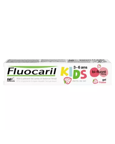 Fluocaril Kids Bi-fluoride Dents de lait Goût Fraise 3-6 ans 50ml