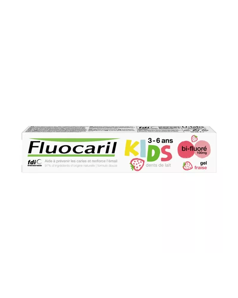 Fluocaril Kids Bi-fluoride Dents de lait Goût Fraise 3-6 ans 50ml