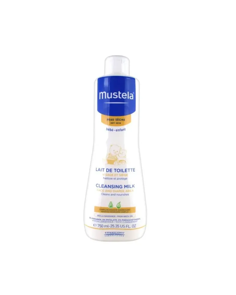 Mustela Lait De Toilette Peau Sèche 750ml