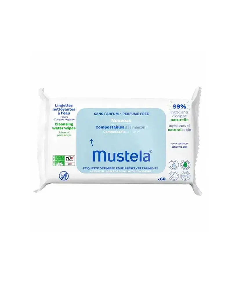 Mustela Biodegradable Wipes 60 Units