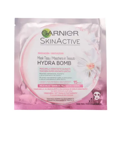Mascarilla facial hidratante y calmante Garnier SkinActive Hydrabomb
