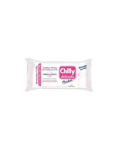 Chilly Delicado Pocket Intimate Wipes Gentle Formula 12 Units