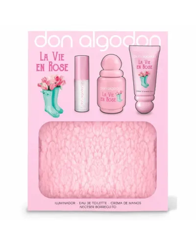 Don Algodon La Vie En Rose Eau De Toilette Spray 30ml Coffret 4 Produits