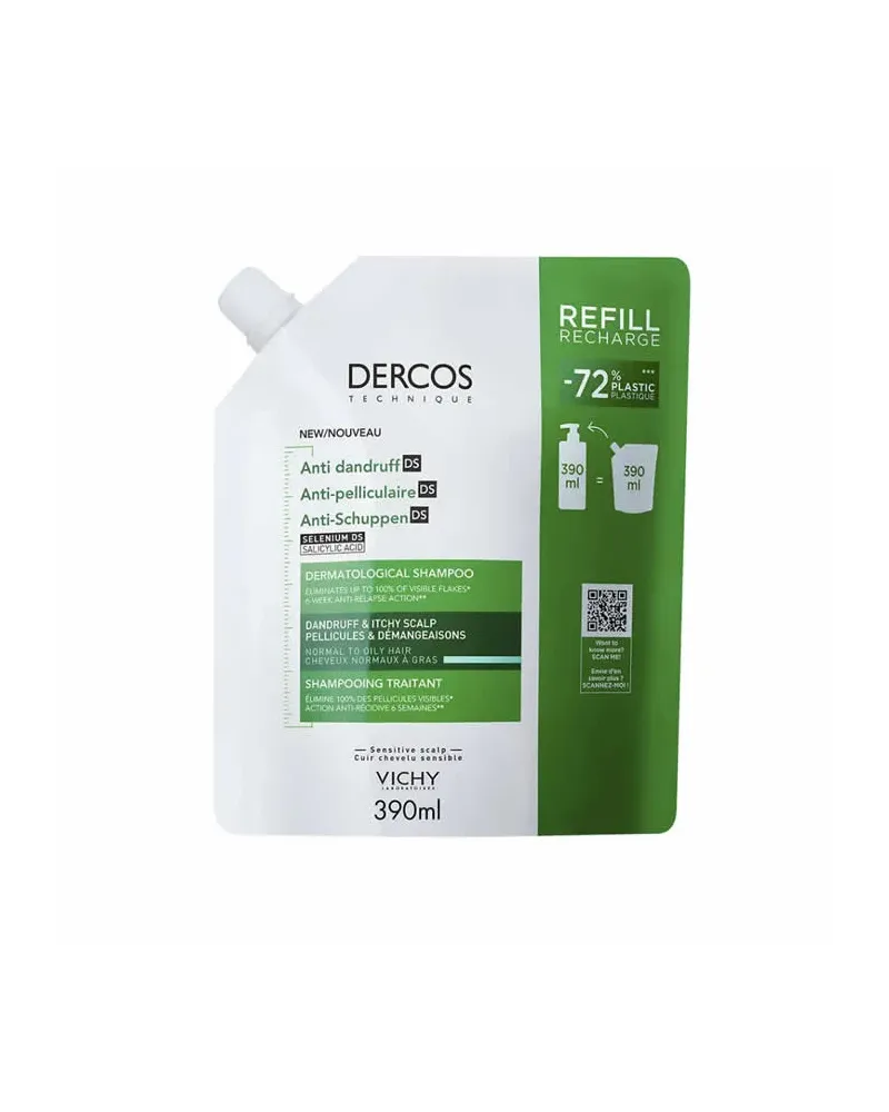 Dercos Anti-dandruff Shampoo Dry Hair Ecorefill 390ml
