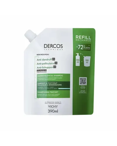 Dercos Anti-dandruff Shampoo Dry Hair Ecorefill 390ml