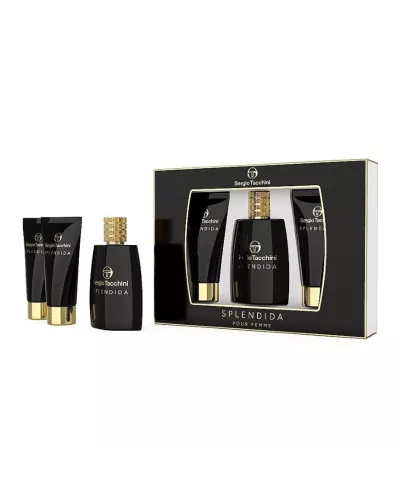 Sergio Tacchini Splendida Pour Femme Eau de Parfum 100ml, Perfumed Body Lotion 100ml, Shower Gel 100ml