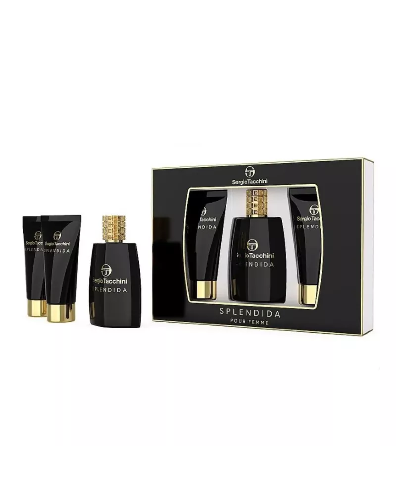 Sergio Tacchini Splendida Pour Femme Eau De Parfum 100ml Locion Corporal Perfumada 100ml Gel De Baó 100ml