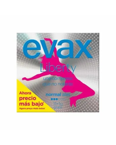 Evax Liberty Compresas Normal Con Alas 12 unidades