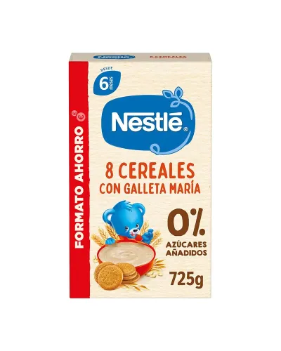Nestle Nestlé Papilla 8 Cereales Con Galleta María 6m 725g