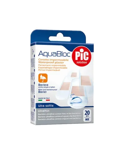 Pic Solution Pic Aquabloc With Bactericidal Adhesive Dressing 20 Uts Assortment