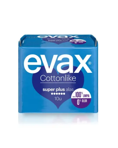 Evax Cottonlike Súper Plus Avec Ailettes 10 Unités