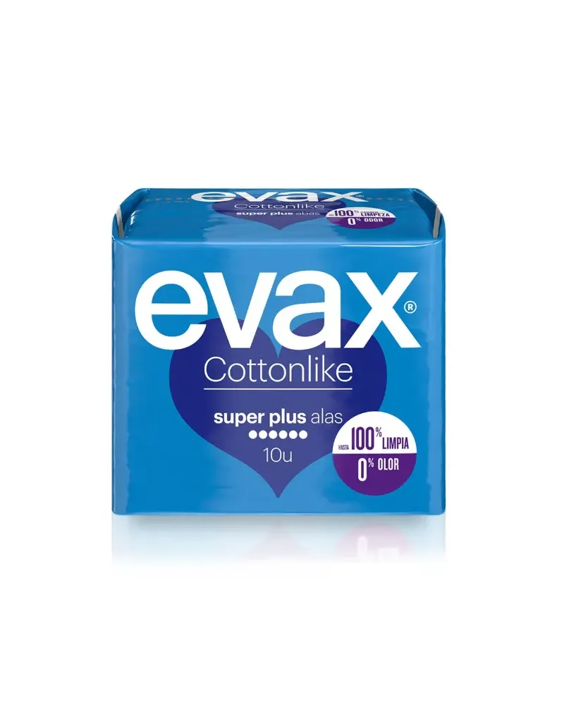 Evax Cottonlike Súper Plus Avec Ailettes 10 Unités