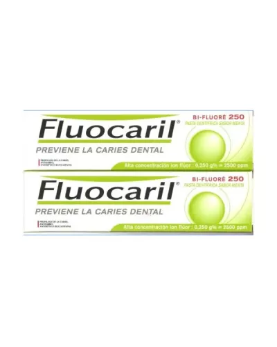 Fluocaril Pasta Dentífrica Sabor Menta Prevención Caries 2x125ml