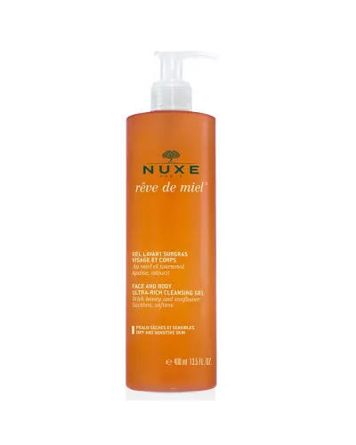 Nuxe Rêve De Miel Gel Lavant Surgras Visage Et Corps 400ml