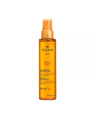 Nuxe Sun Huile Bronzante Visage Et Corps Spf10 150ml