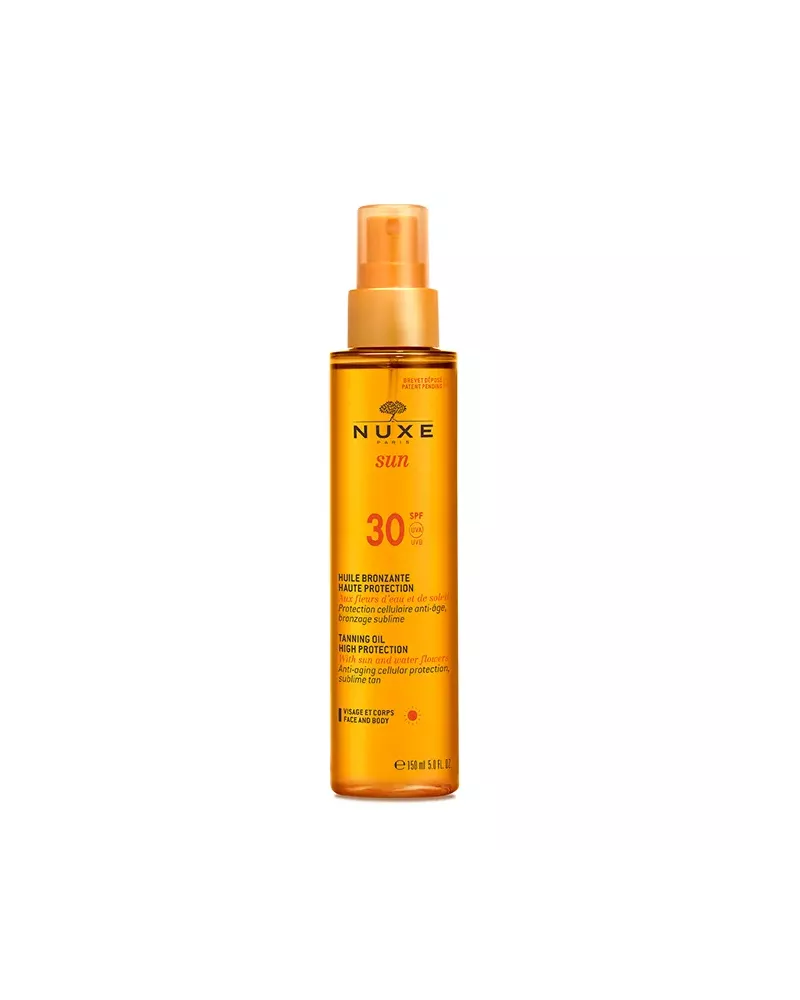 Nuxe Sun Aceite Bronceador Rostro Y Cuerpo Spf30 150ml
