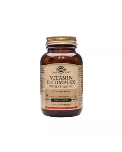 Solgar Vitamin B-Complex With Vitamin C Tablets - Pack of 100