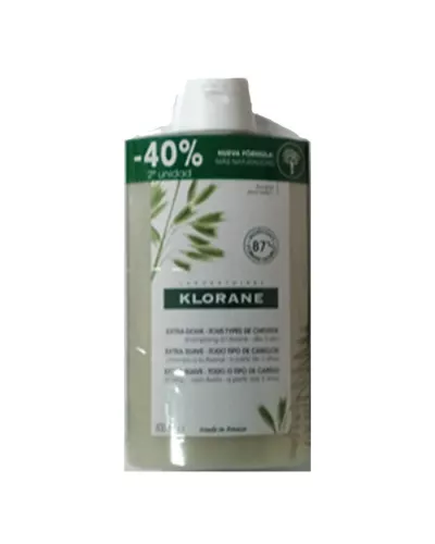 Klorane Champú Extra Suave Avoine 2x400ml