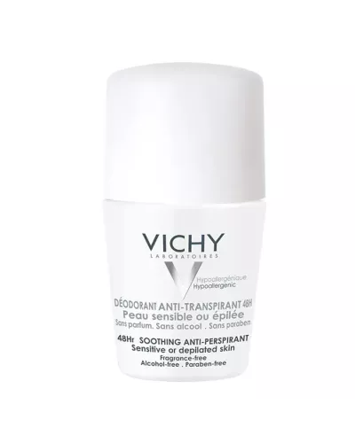 Vichy Déodorant 48H Roll On Anti Transpirant Peaux Sensibles Ou Epilées 50ml