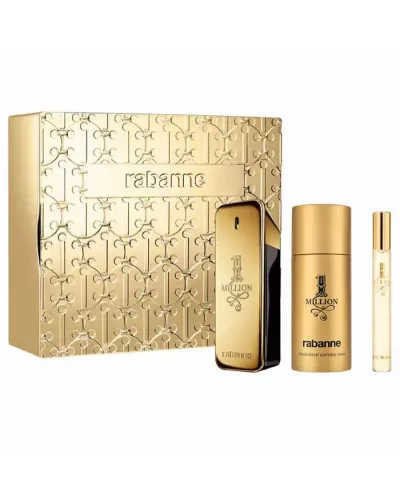 Paco Rabanne 1 Million Eau De Toilette Spray 100ml Set 3 Pieces