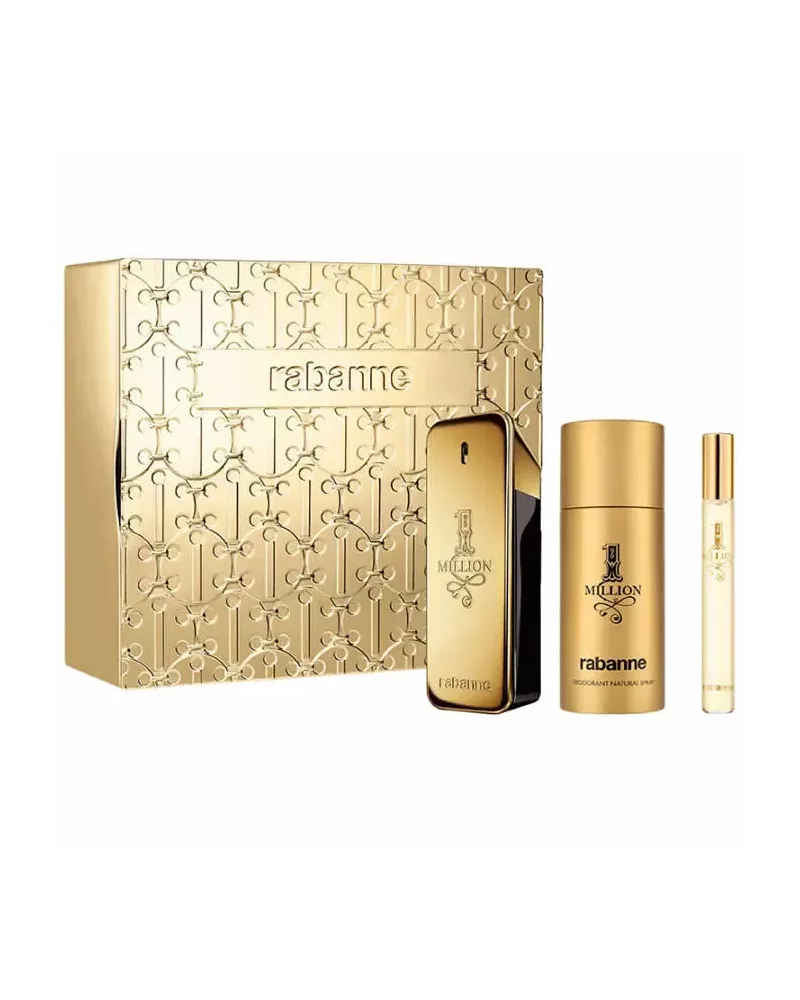 Paco Rabanne 1 Million Eau De Toilette Spray 100ml Set 3 Piezas