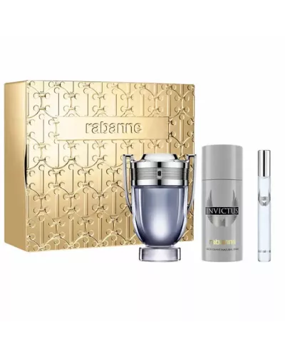 Paco Rabanne Invictus Eau De Toilette Spray 100ml Set 3 Piezas