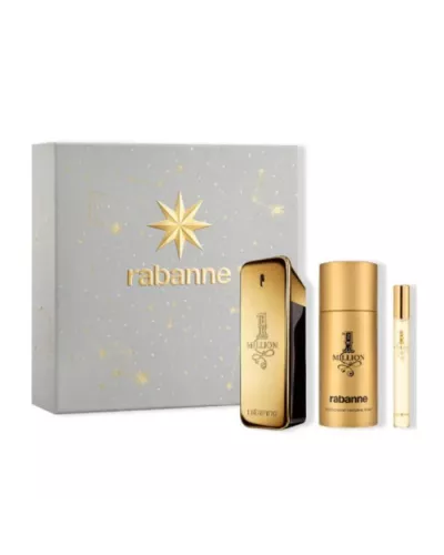 Rabanne 1 Million Eau De Toilette Vaporisateur 100ml Coffret 3 Produits