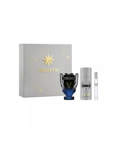 Rabanne Invictus Victory Elixir Eau de Parfum Spray 100ml Gift Set with 3 Items