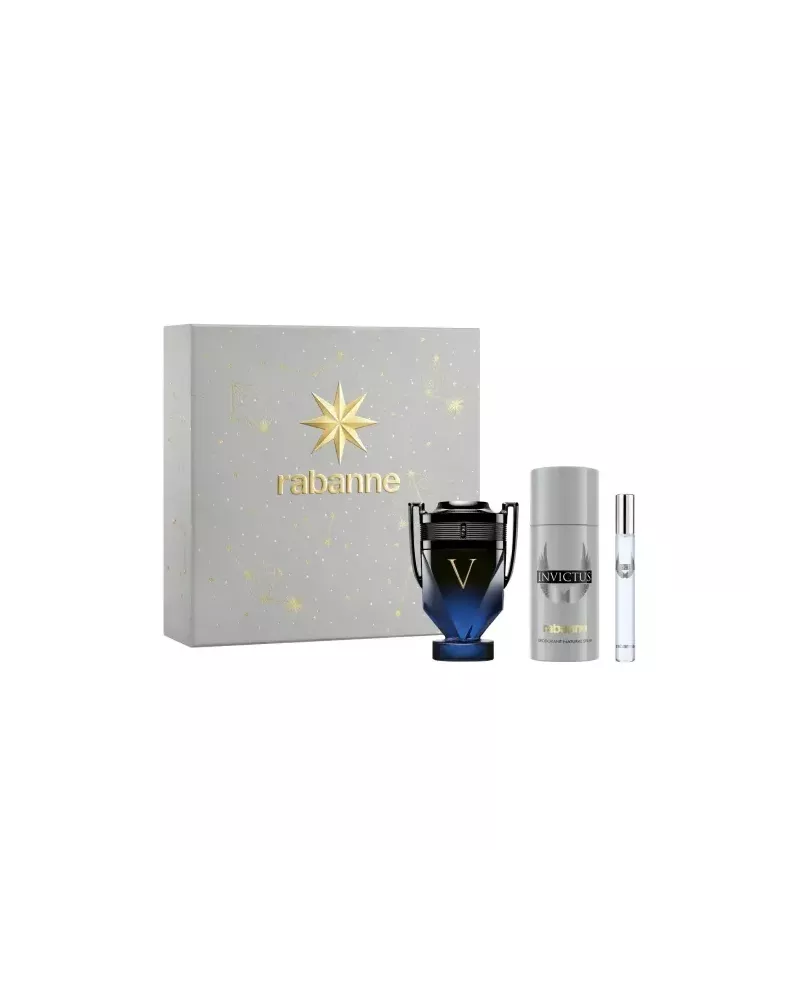 Set de 3 productos Rabanne Invictus Victory Elixir Eau de Parfum Spray 100ml