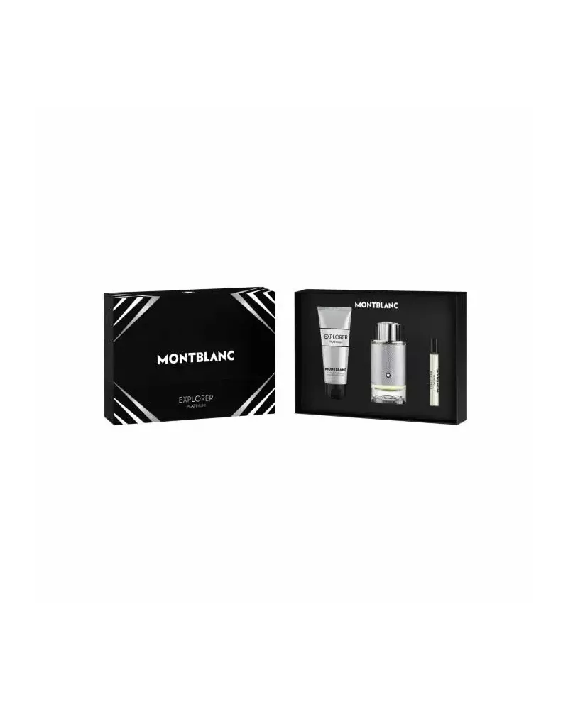 Montblanc Explorer Platinum Eau De Perfume Spray 100ml Set 3 Piezas