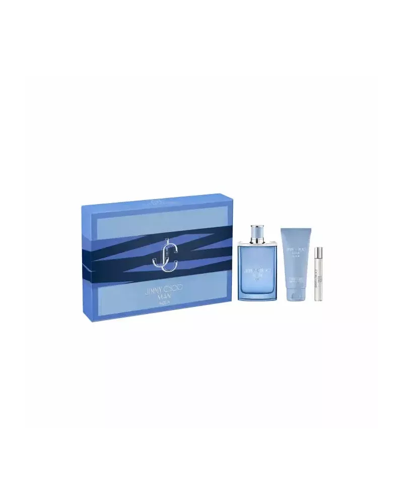 Jimmy Choo Man Aqua Eau De Toilette Spray 100ml Set 3 Pieces