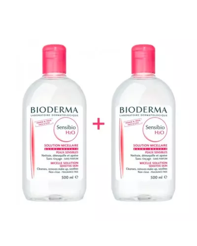 Bioderma Sensibio H2O Make Up Removing Micelle Solution 2x500ml