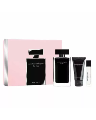 Narciso Rodriguez For Her Eau De Toilette Spray 100ml Coffret 3 Produits